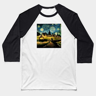 Starry Night Over Godric's Hollow Baseball T-Shirt